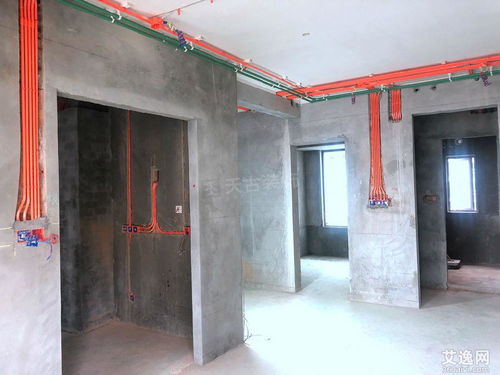 保利天汇水电隐蔽工程装修现场,保利天汇113平米装修在建工地